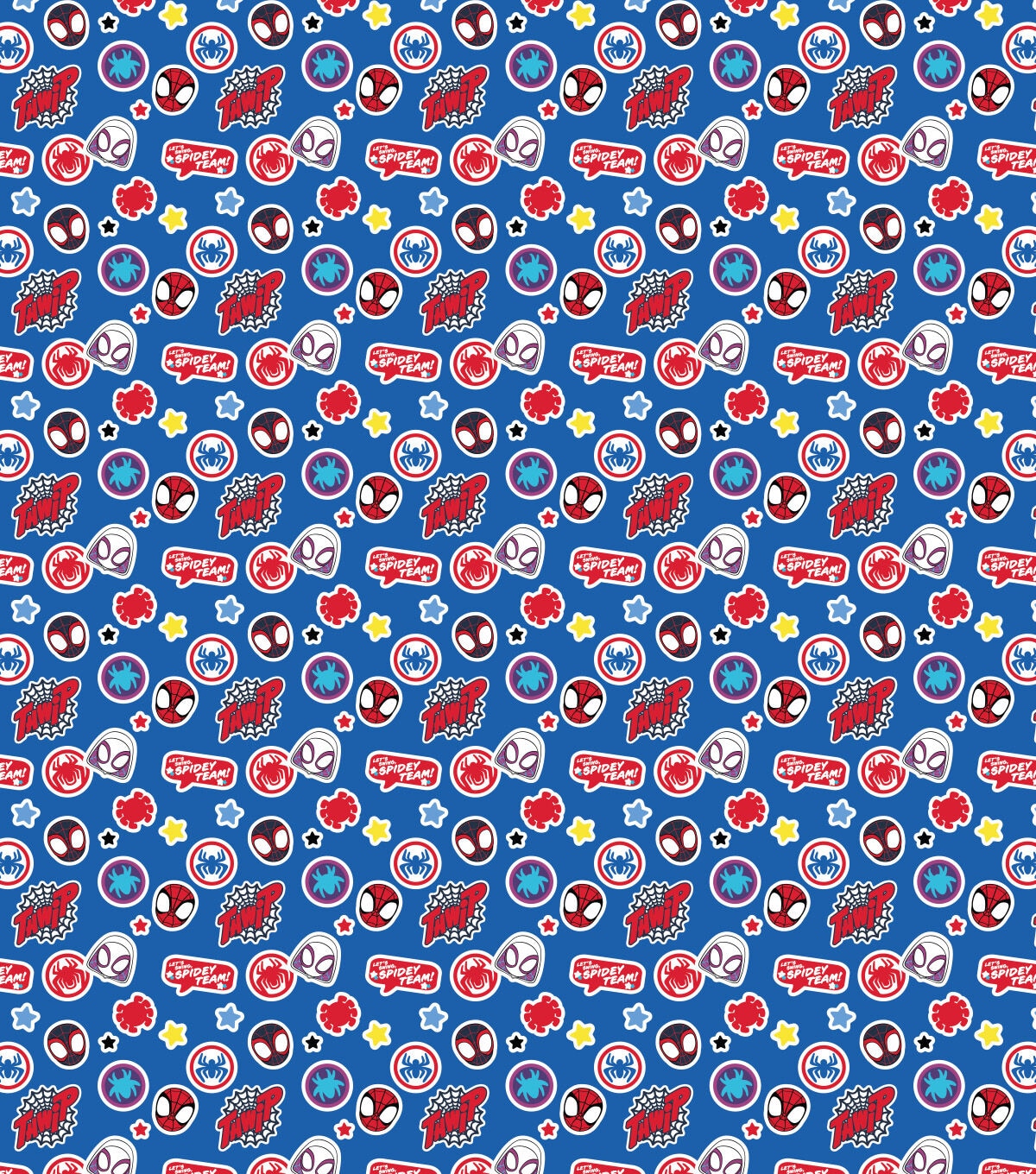 Spidey and Friends Cotton Fabric Stickers