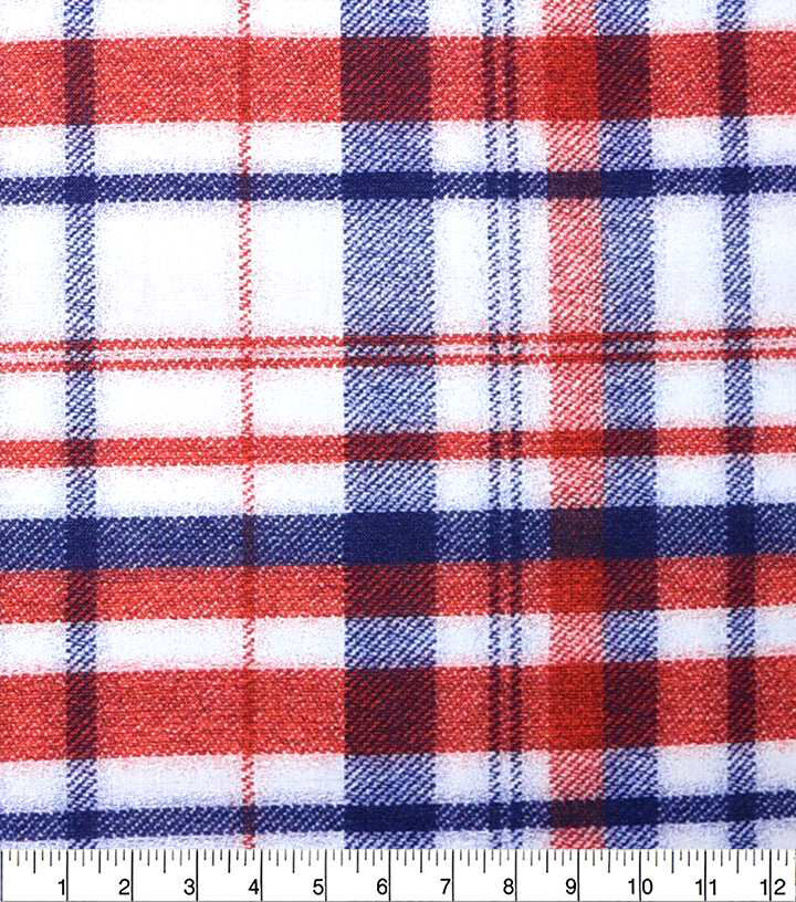 Patriotic Plaid Patriotic Cotton Fabric