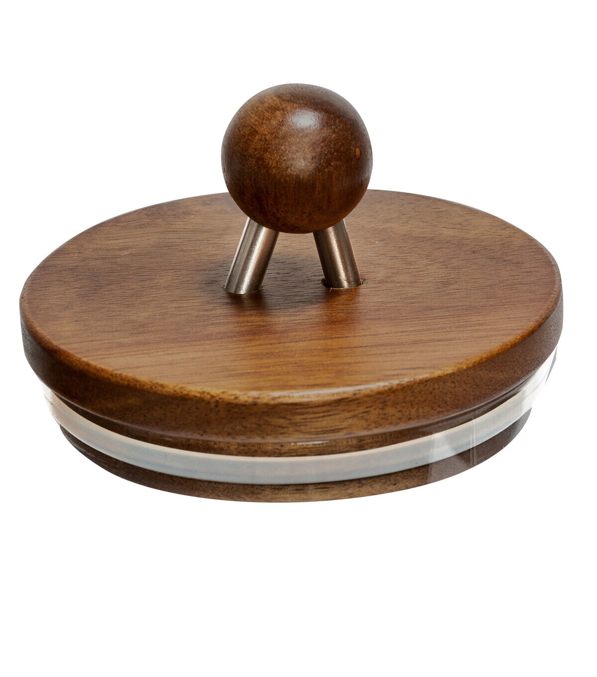 Honey Can Do 3ct Glass Canisters With Wood Acacia Lids