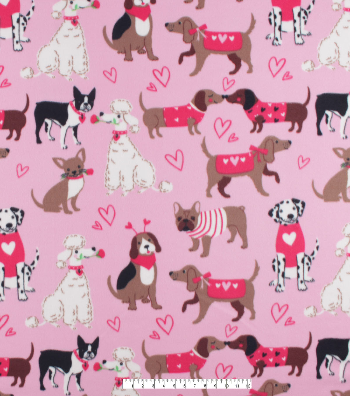 Love Dogs Blizzard Fleece Fabric