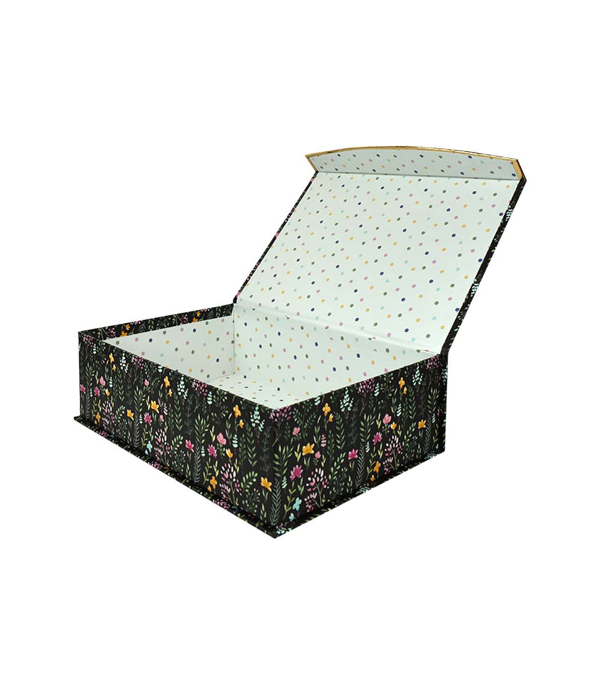 12 Ditzy Floral Green Flip Top Box by Place & Time