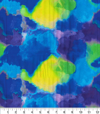 Fabric Traditions Large Brights Blue Blender Premium Cotton Fabric