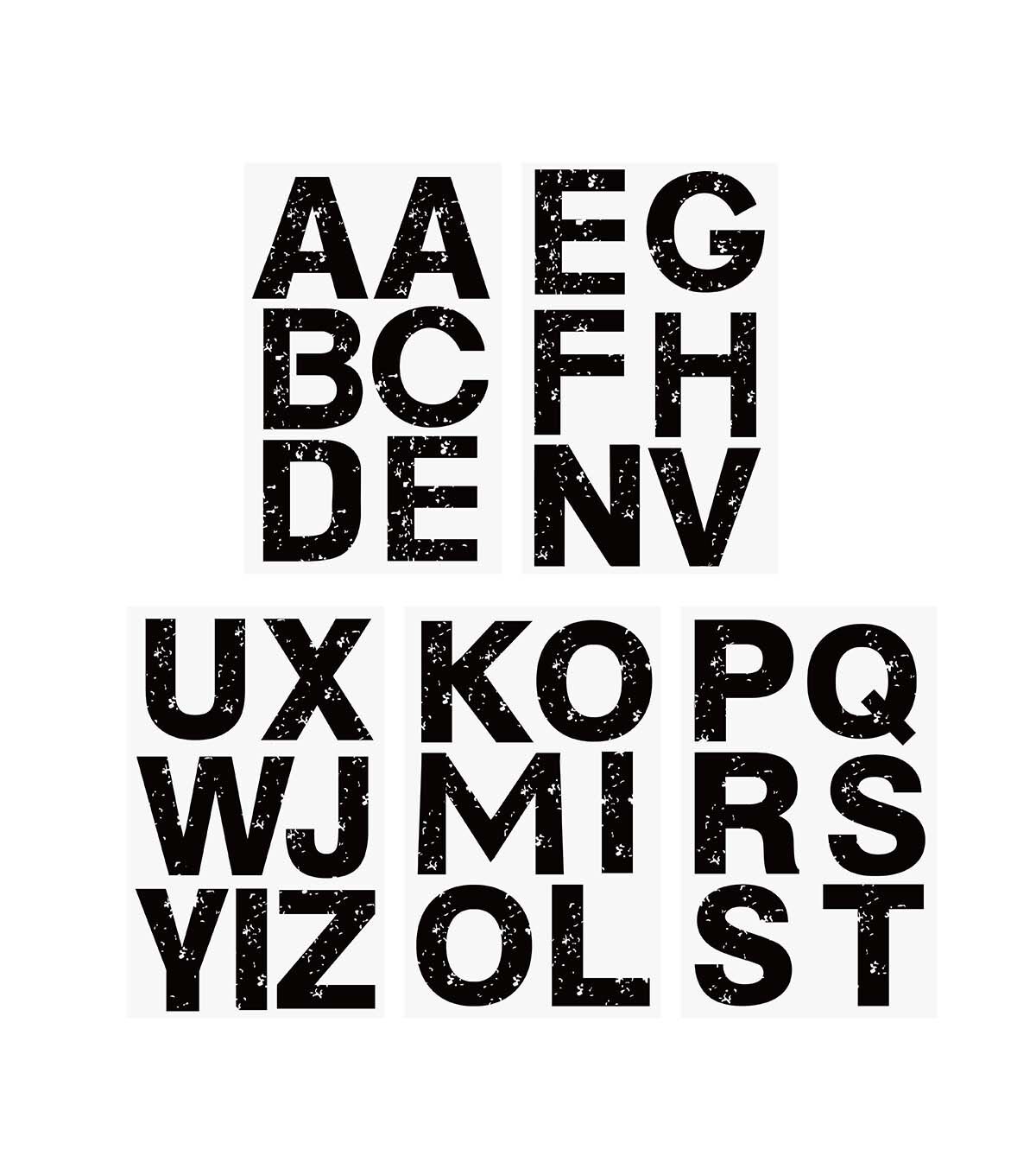 3 Black Sparkles Iron On Letters 5 Sheets by hildie & jo