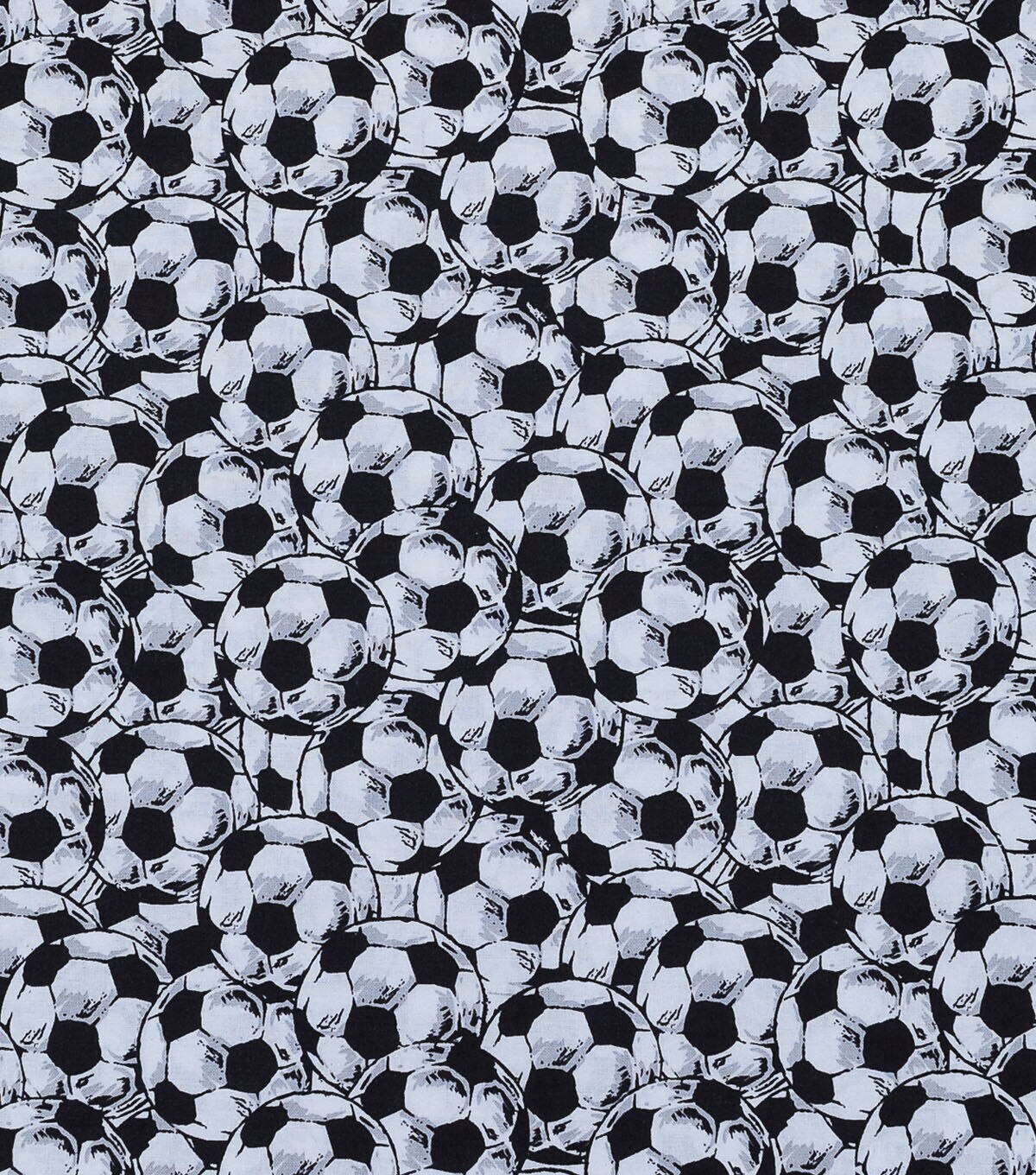 Packed Soccer Balls Novelty Cotton Fabric