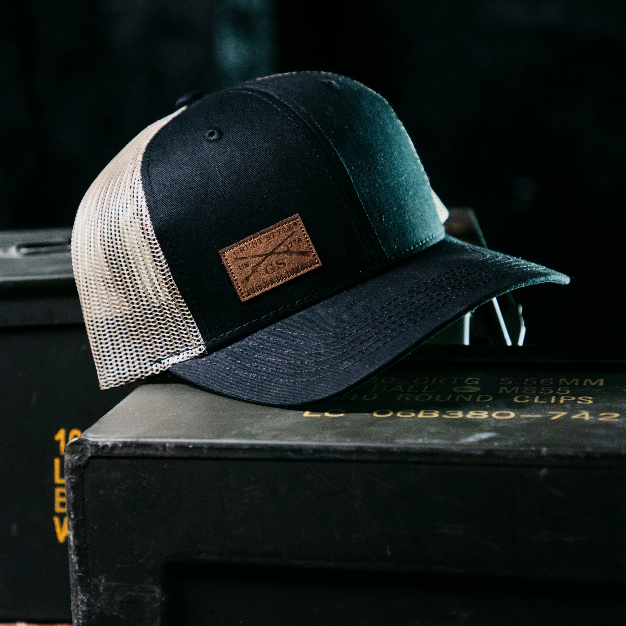 Logo Leather Patch Hat