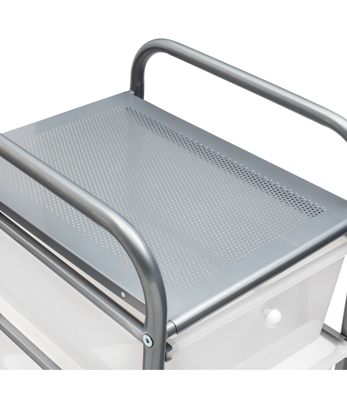 Honey Can Do 12.5 x 37 Clear & Silver Plastic 5 Drawer Storage Cart