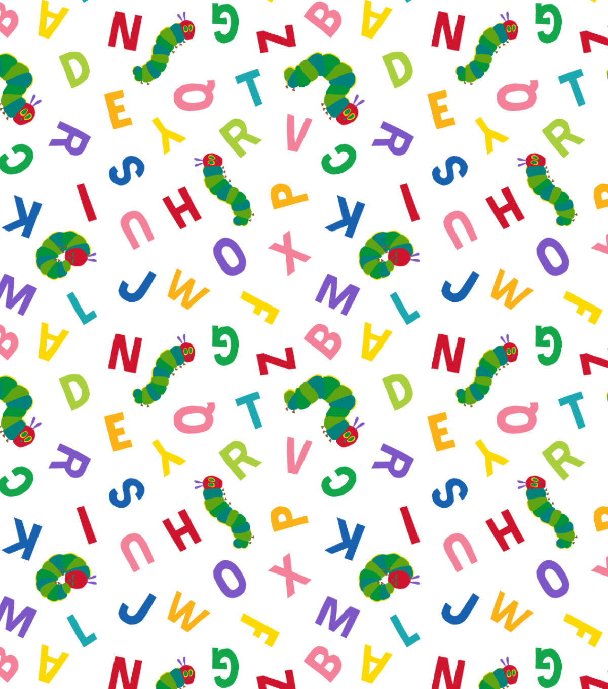 Eric Carle Caterpillar Abc Cotton Fabric