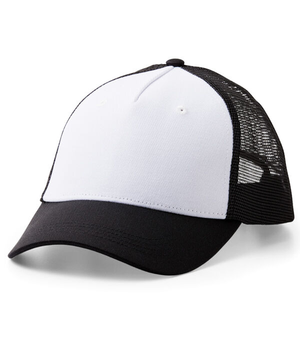Cricut 12pk Black & White Polyester Trucker Hats With Mesh Back