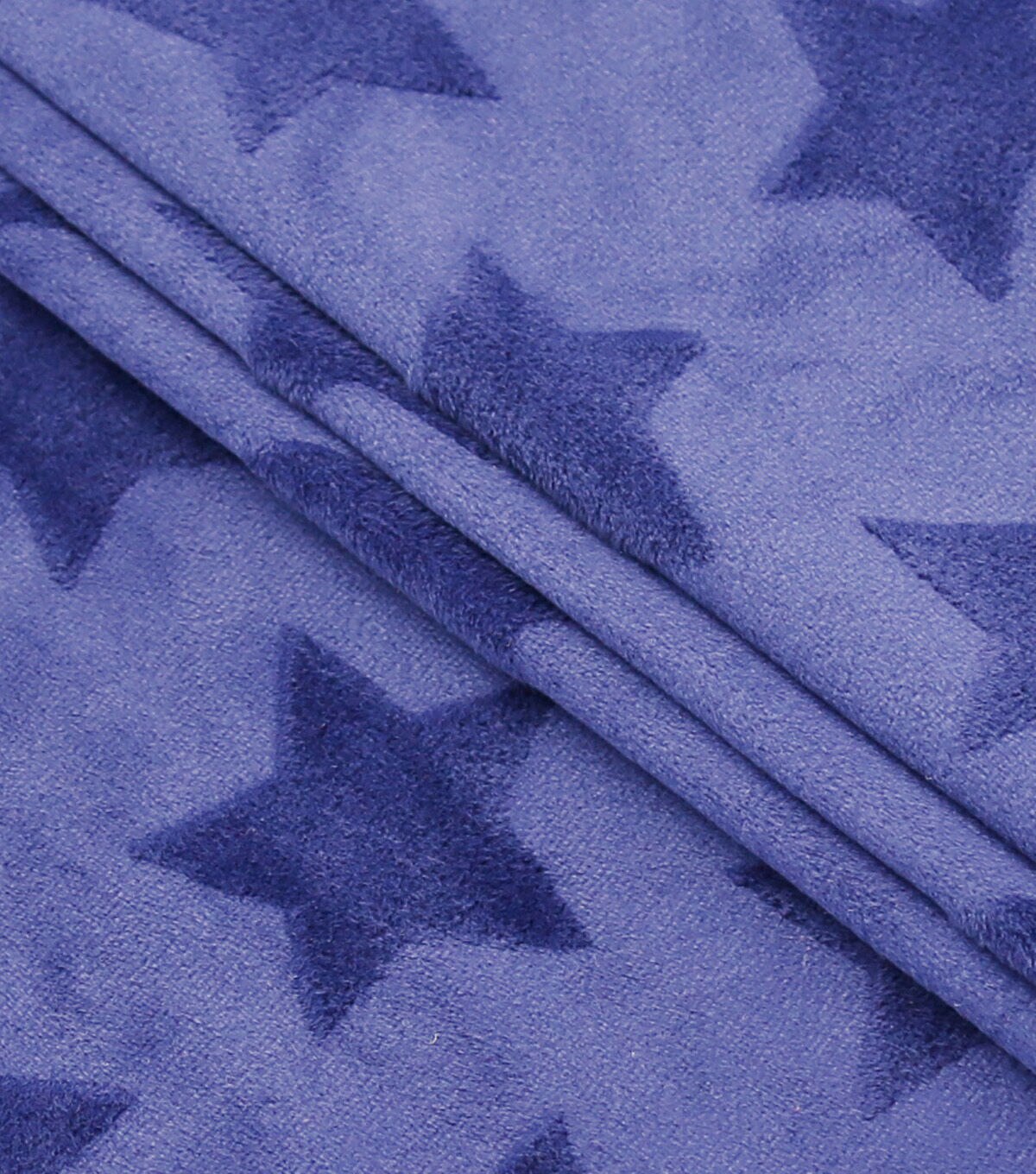 Soft & Minky Navy Large Star Fleece Fabric