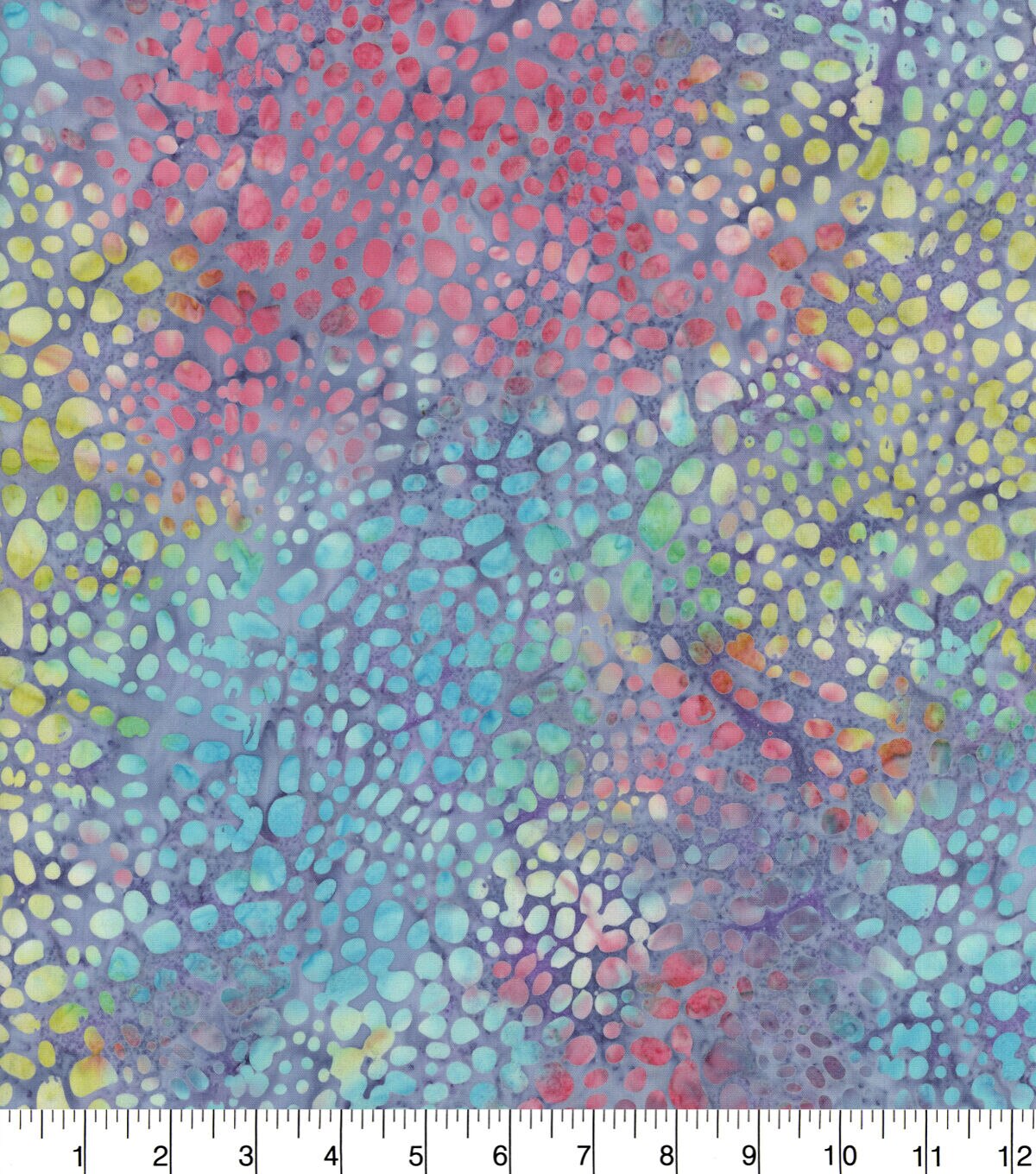 Skin Light Blue Multi Batik Cotton Fabric