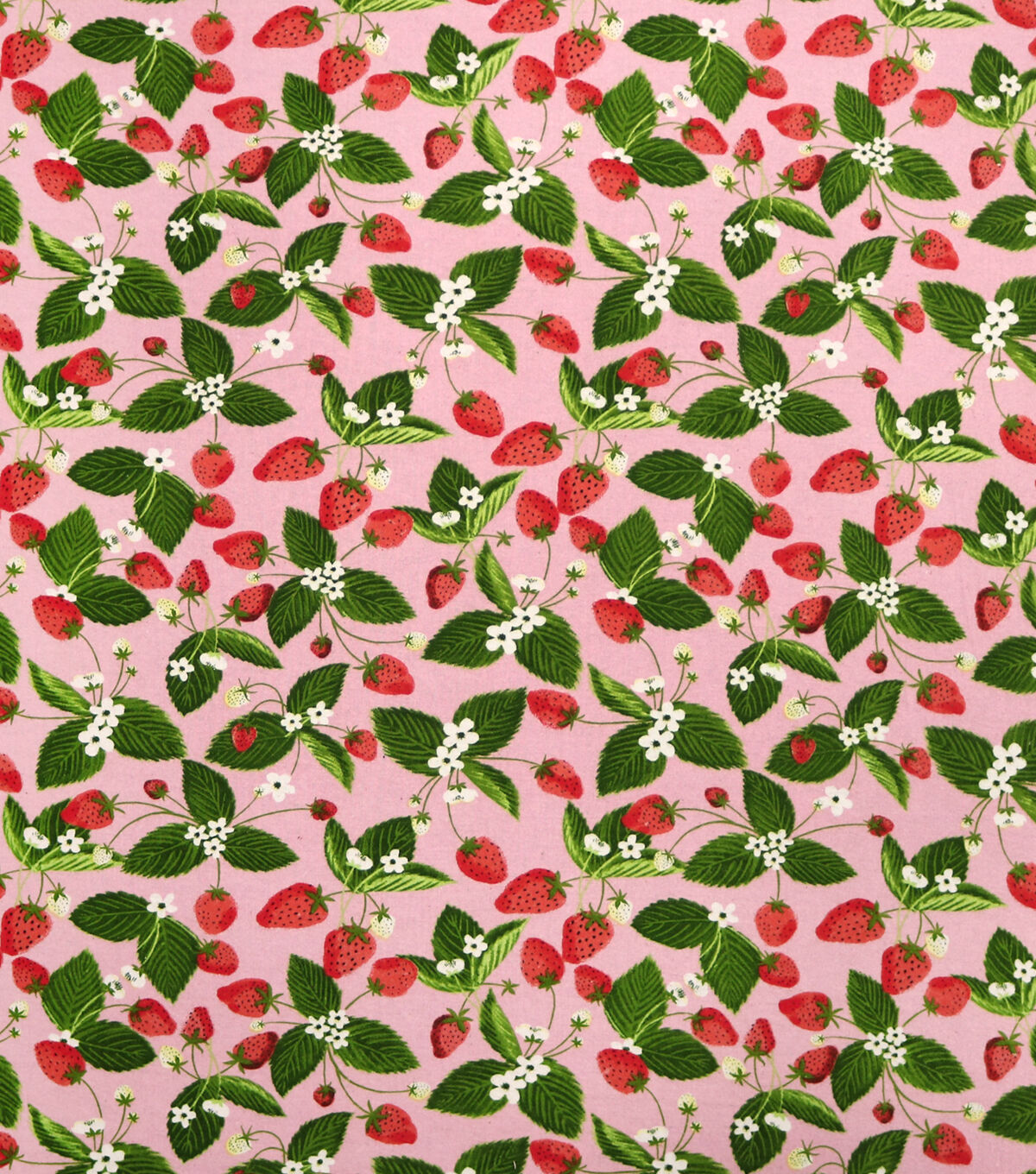 Strawberries Super Snuggle Flannel Fabric