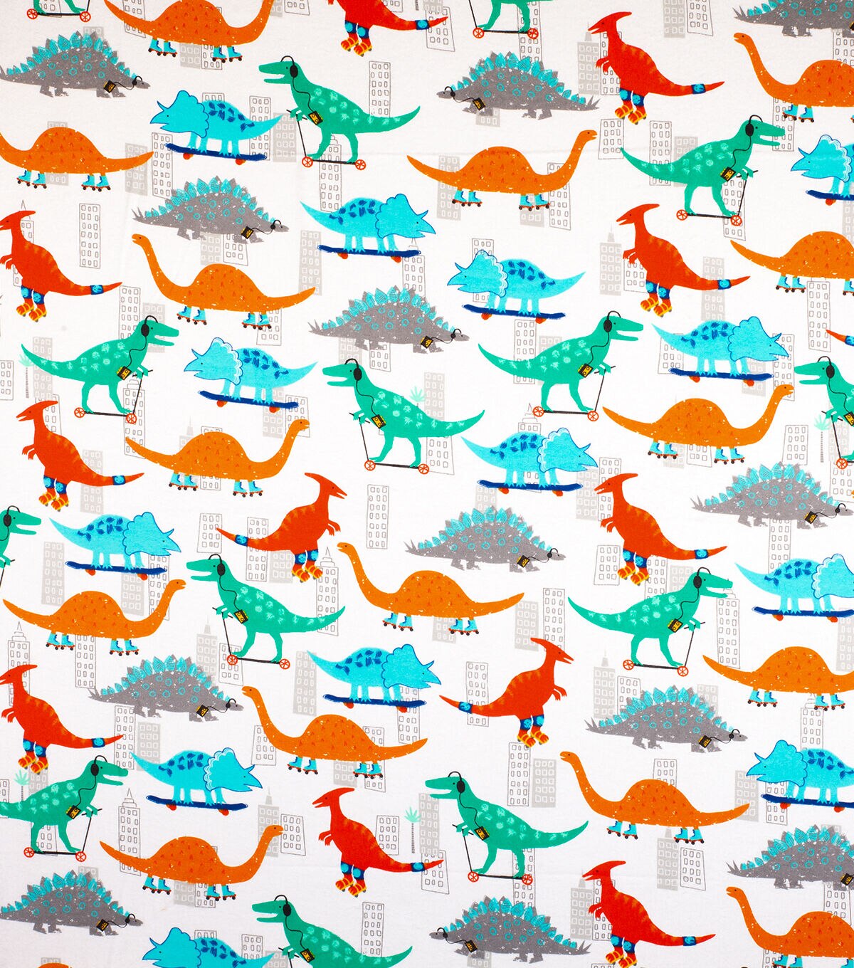 Super Snuggle Flannel Dinos In The City