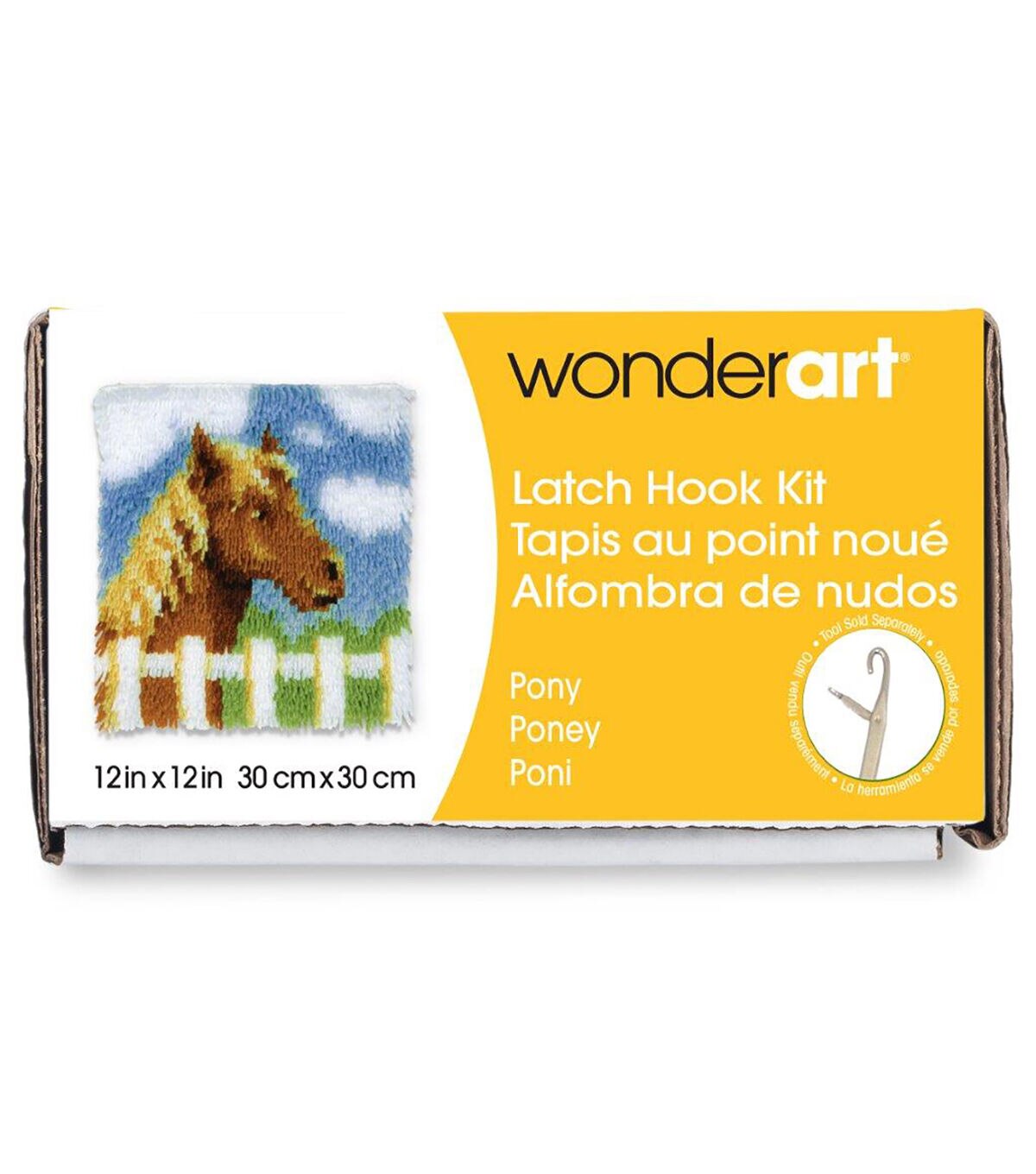 Wonderart Latch Hook Kit 12X12 Pony
