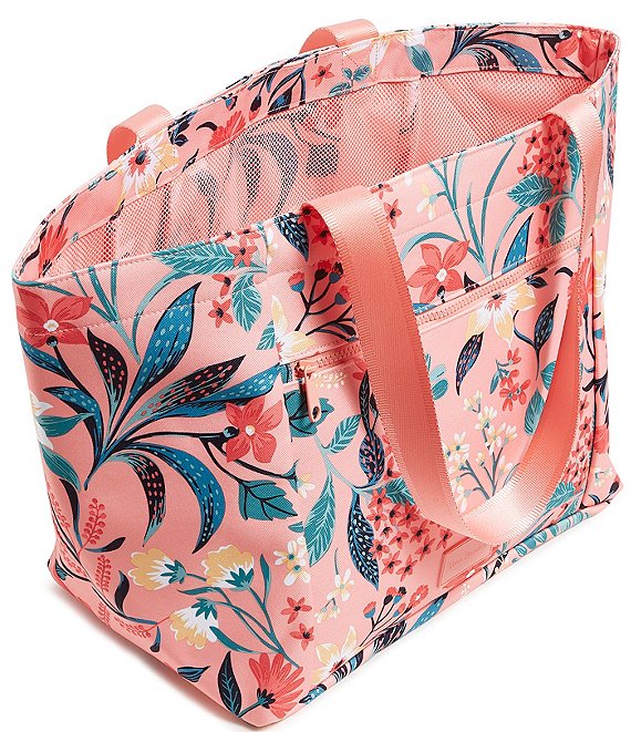 Vera Bradley ReActive Drawstring Paradise Bright Coral Family Tote Bag