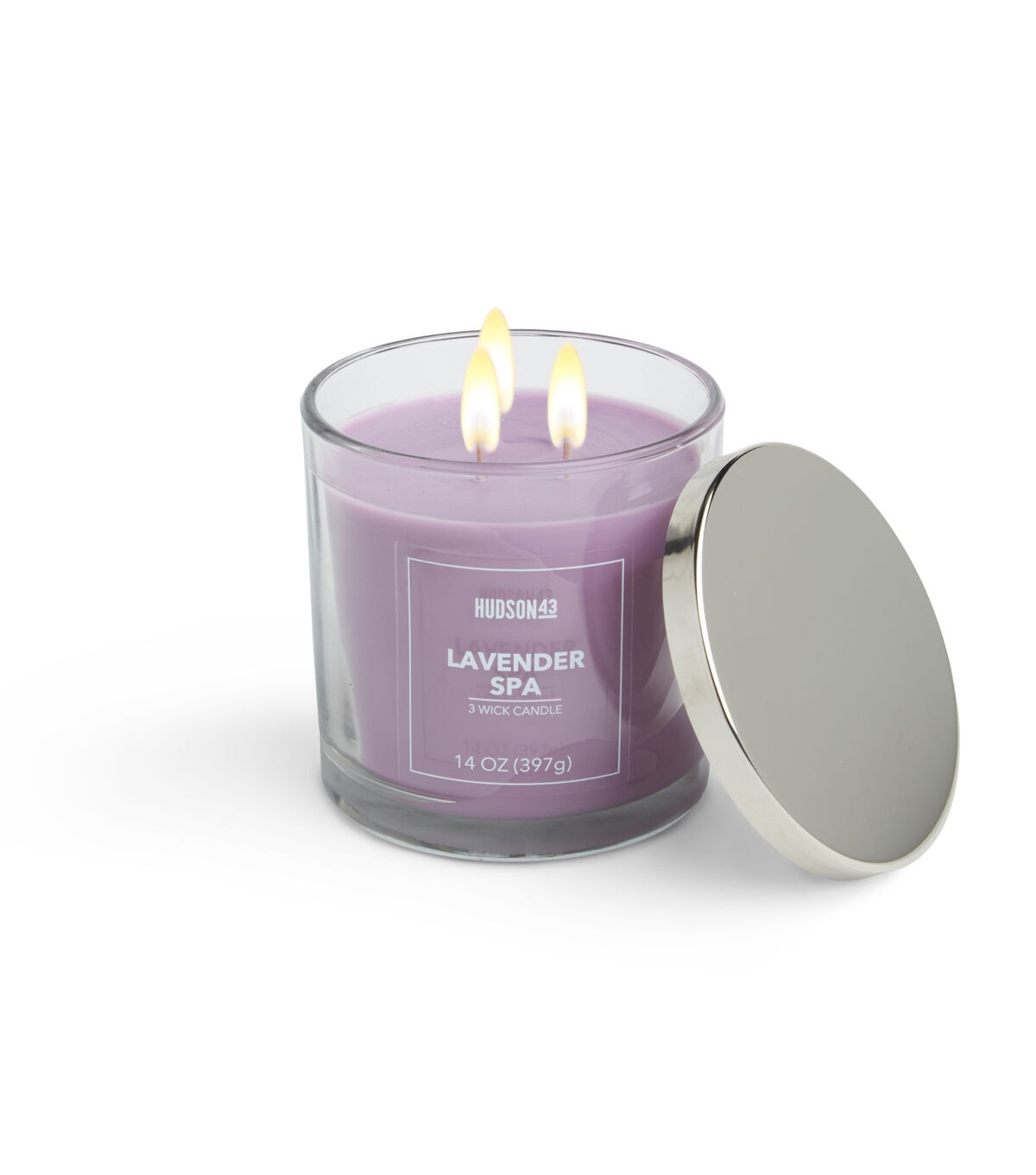 14oz Lavender Spa Premium Scented Jar Candle by Hudson 43