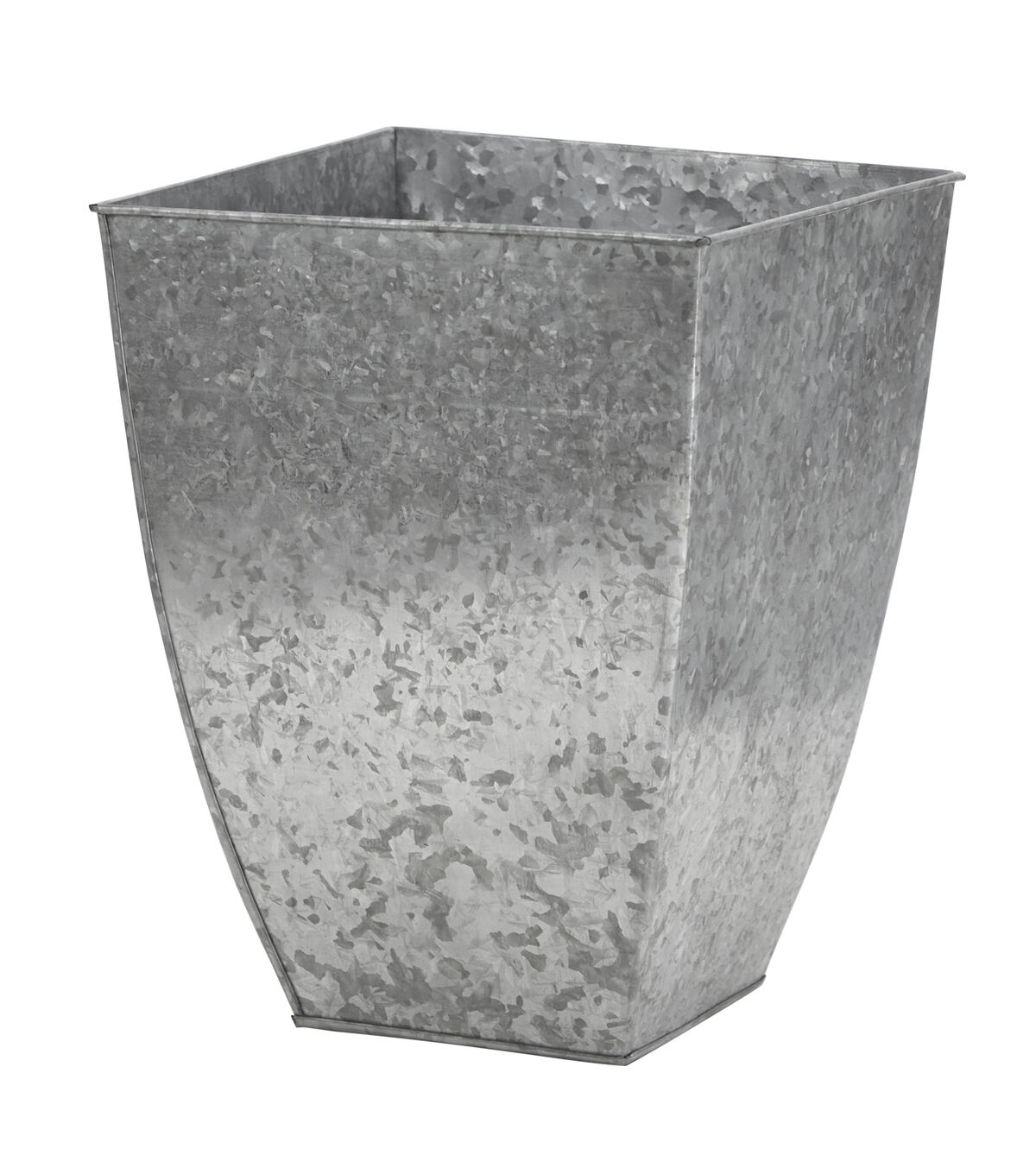 Nearly Natural 15 Gray Square Tin Planter