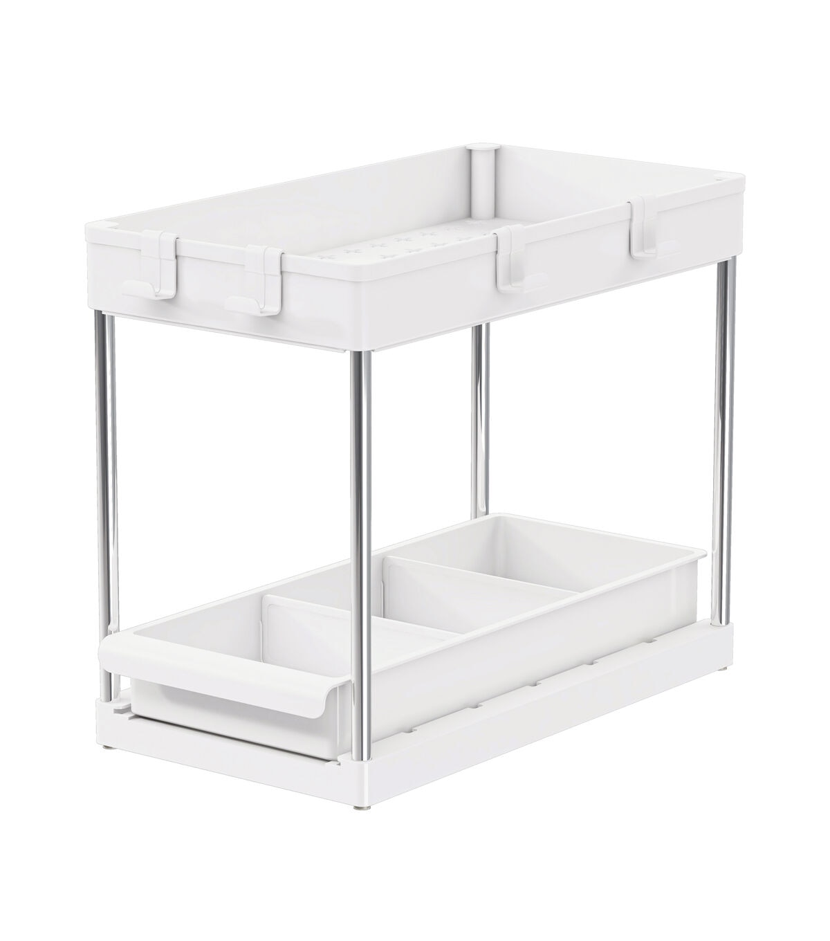 Simplify 16 x 9 White 2 Tier Multipurpose Storage Shelf