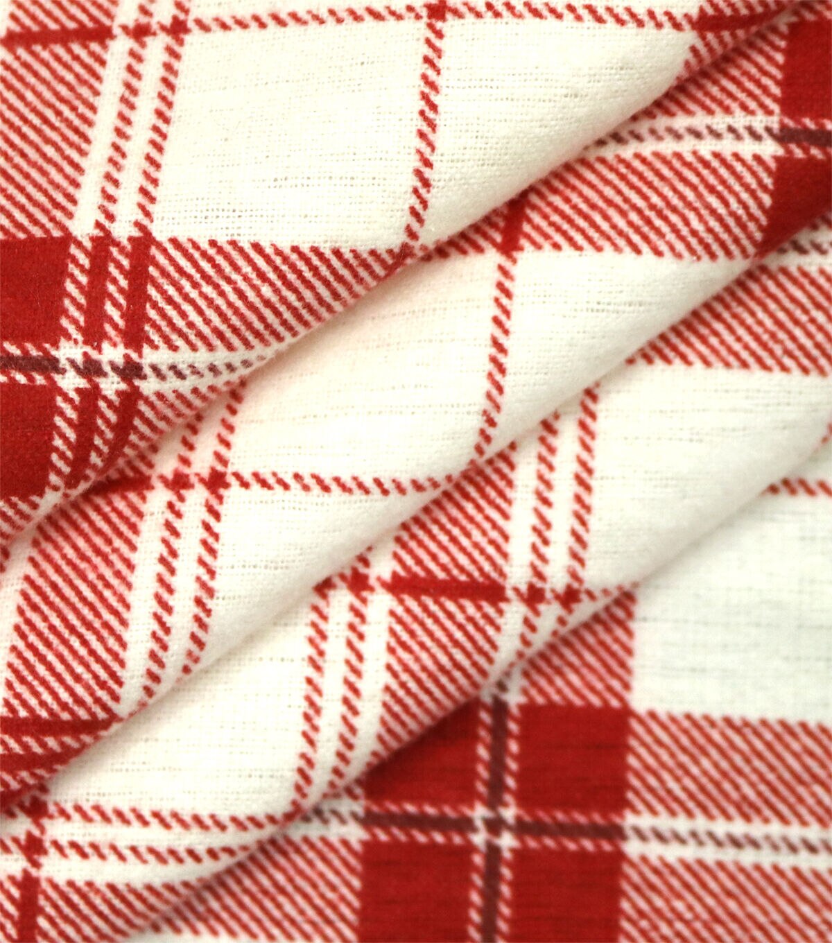 Plaid Red 108 Wide Flannel Fabric