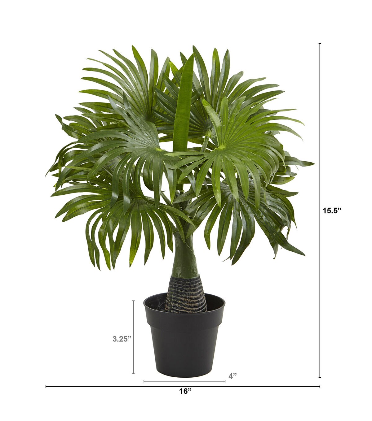 Nearly Natural 16 Mini Fountain Palm Artificial Plant