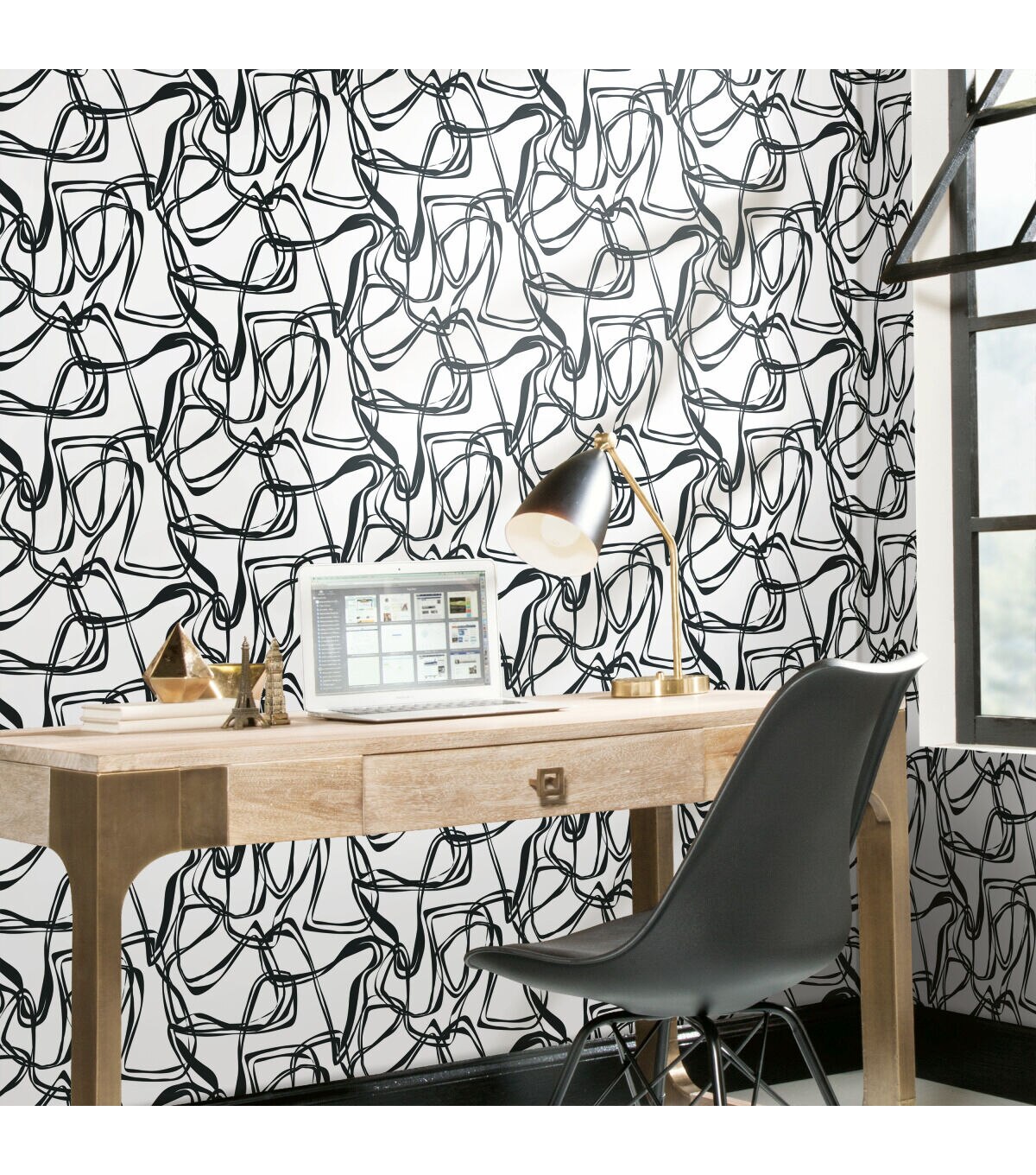 RoomMates Ribbon Trail Peel & Stick Wallpaper