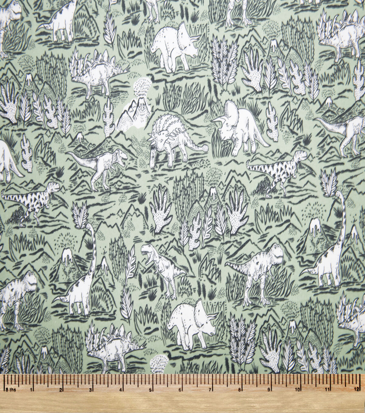Super Snuggle Sketch Dino Flannel Fabric