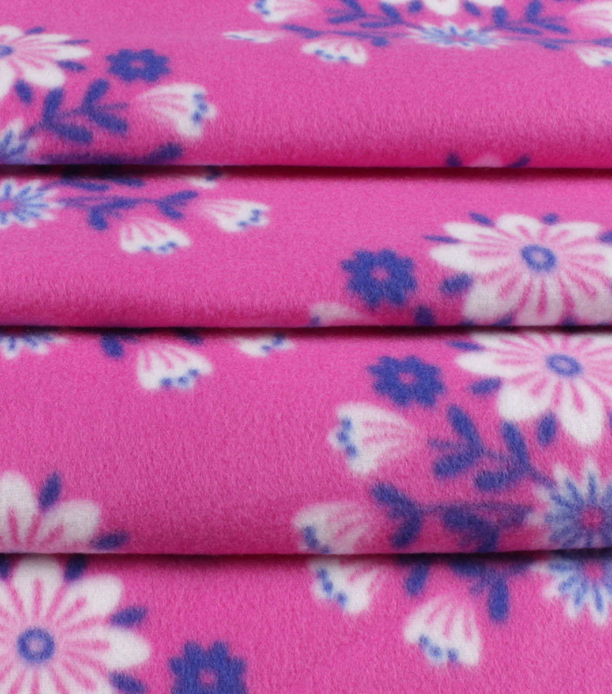 Floral on Purple Blizzard Fleece Fabric