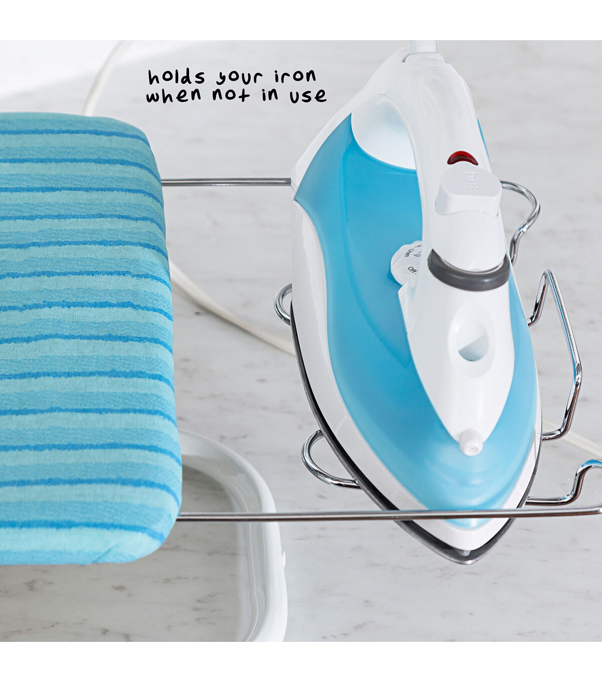 Honey Can Do 32 x 6 Blue Tabletop Ironing Board With Iron Rest