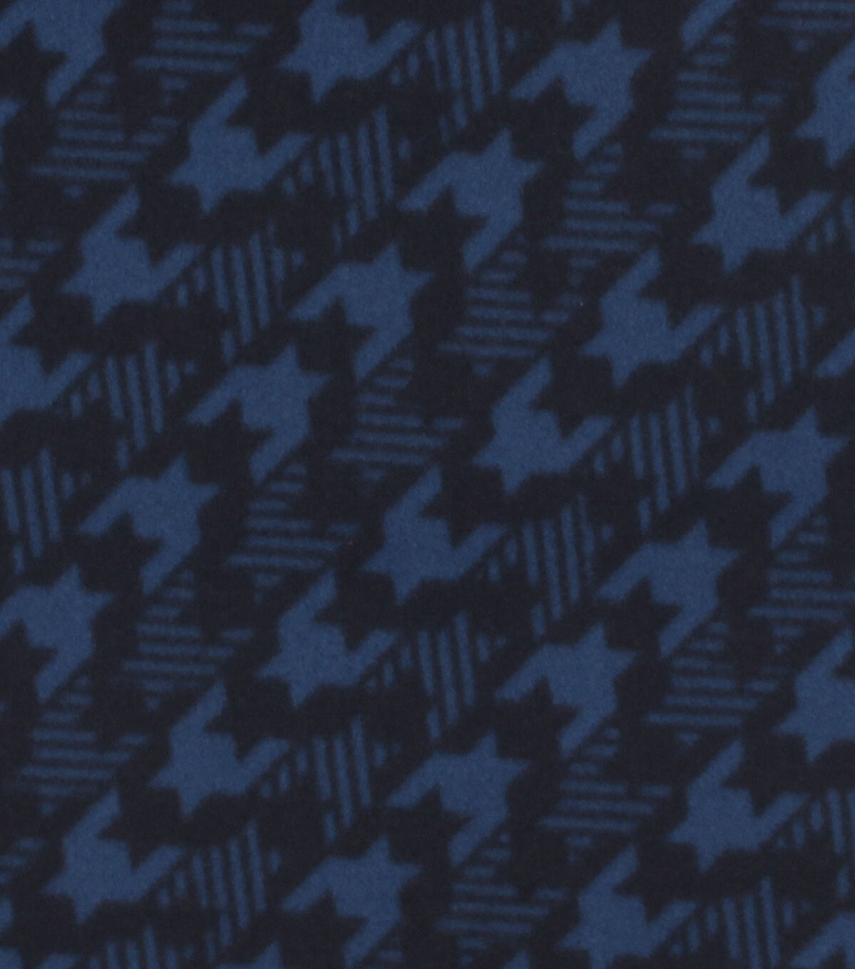 Blue Diagonal Houndstooth Blizzard Fleece Fabric