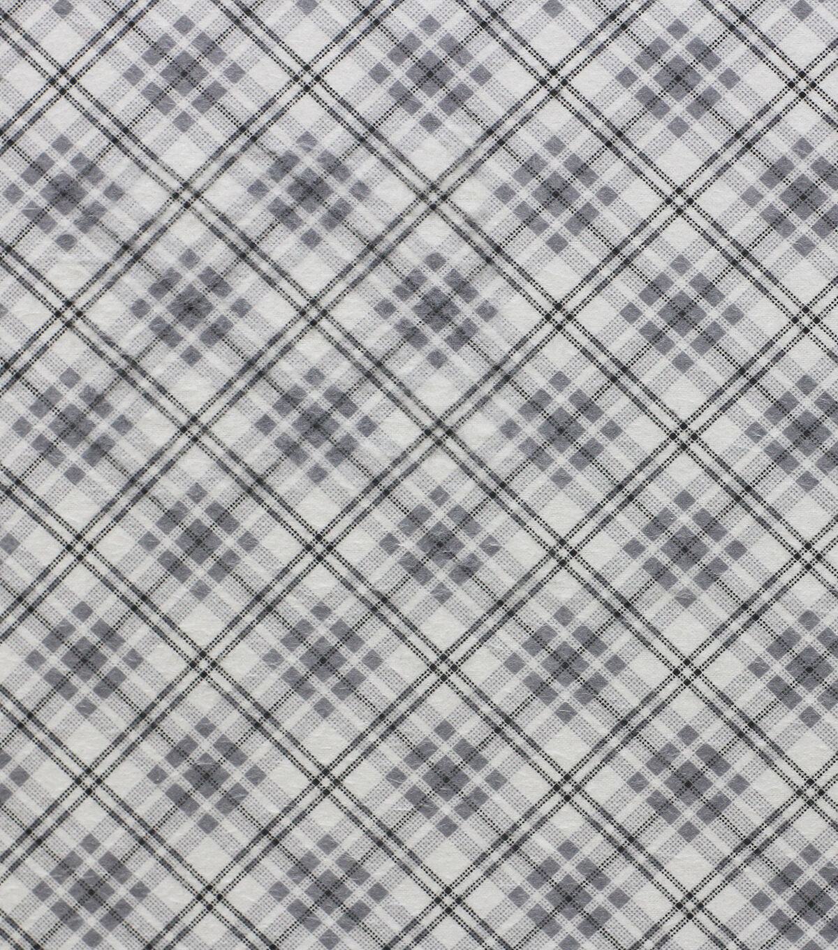 Gray Bias Plaid Super Snuggle Flannel Fabric