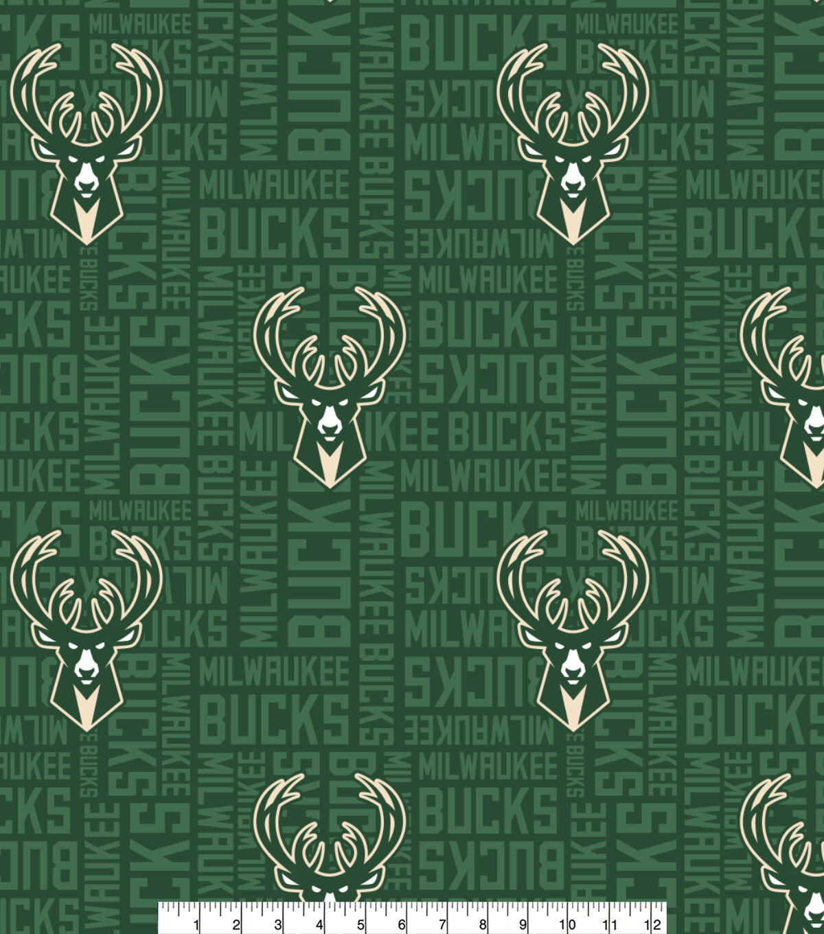 Milwaukee Bucks Toss Wordmark NBA Fleece Fabric