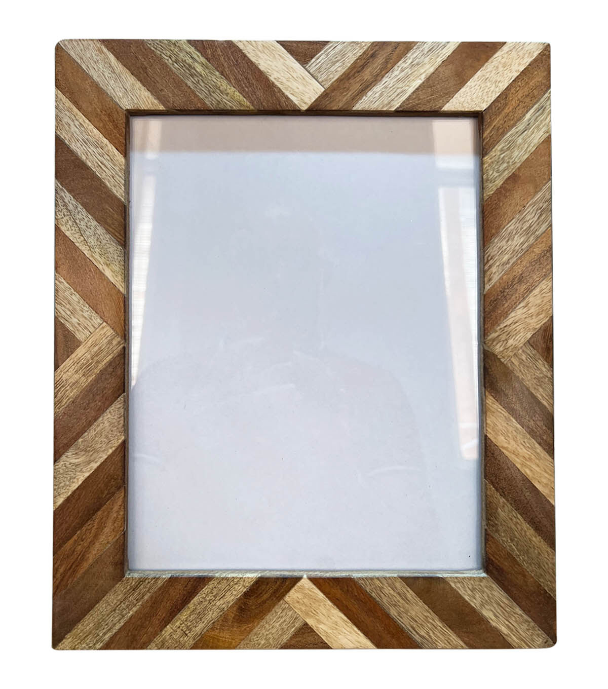 8 x 10 Chevron Wood Tabletop Picture Frame by Place & Time