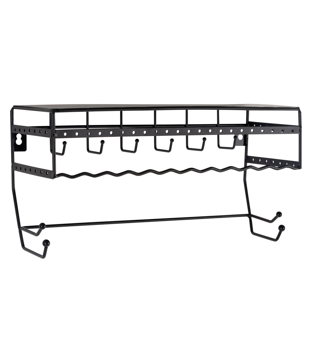 Simplify 14 Black Wall Mount Jewelry & Accessory Organizer