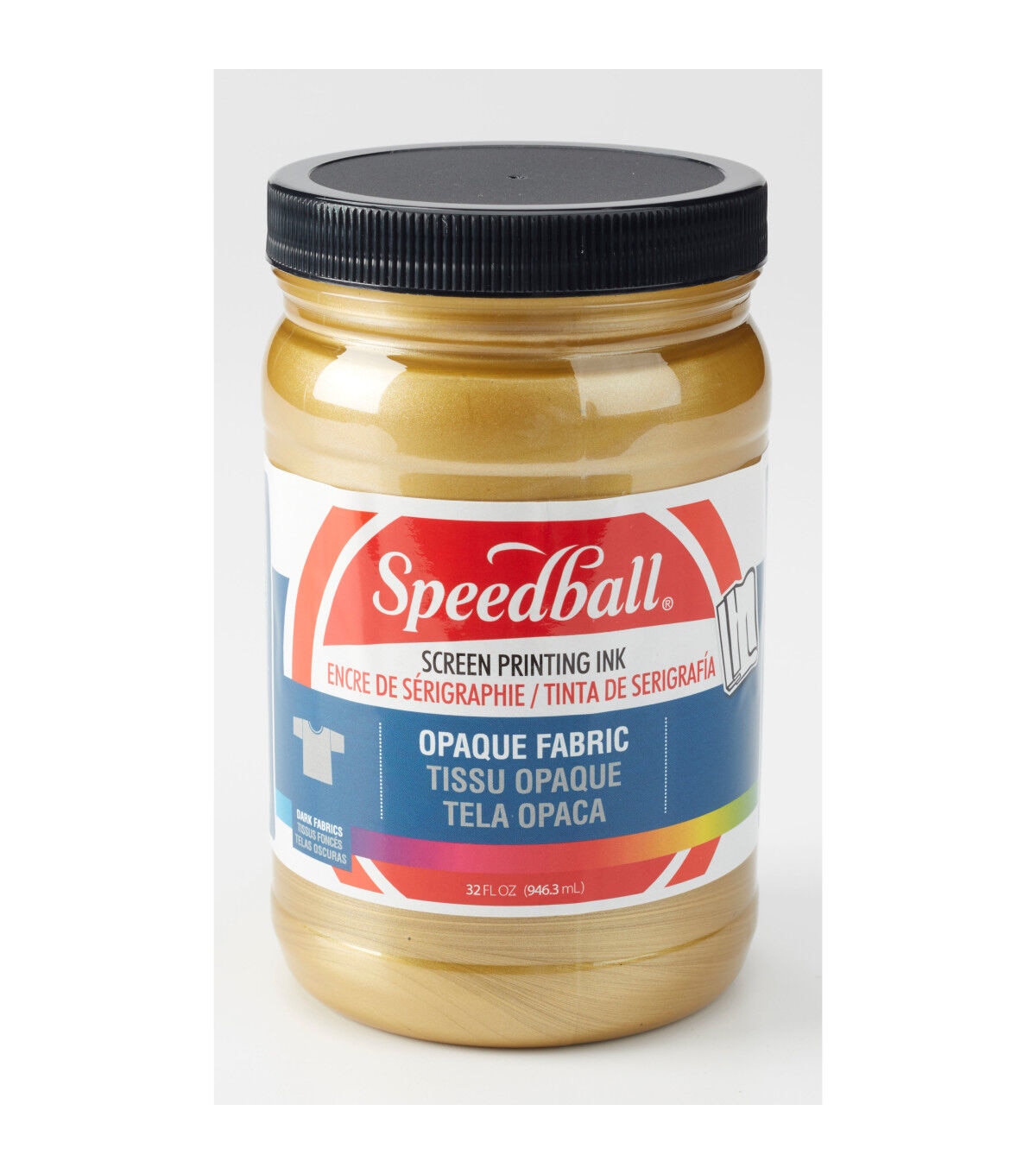 Speedball 32oz Gold Opaque Fabric Screen Printing Ink Jar