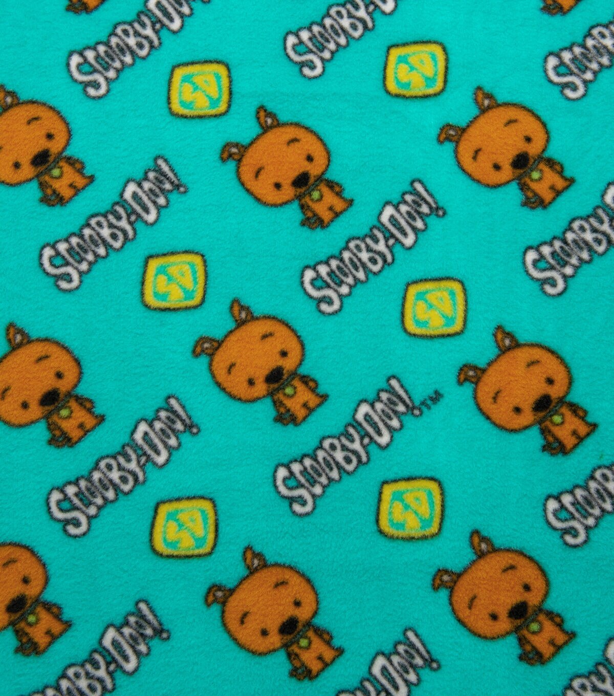 Scooby Doo Chibi Dog Tag Fleece Fabric