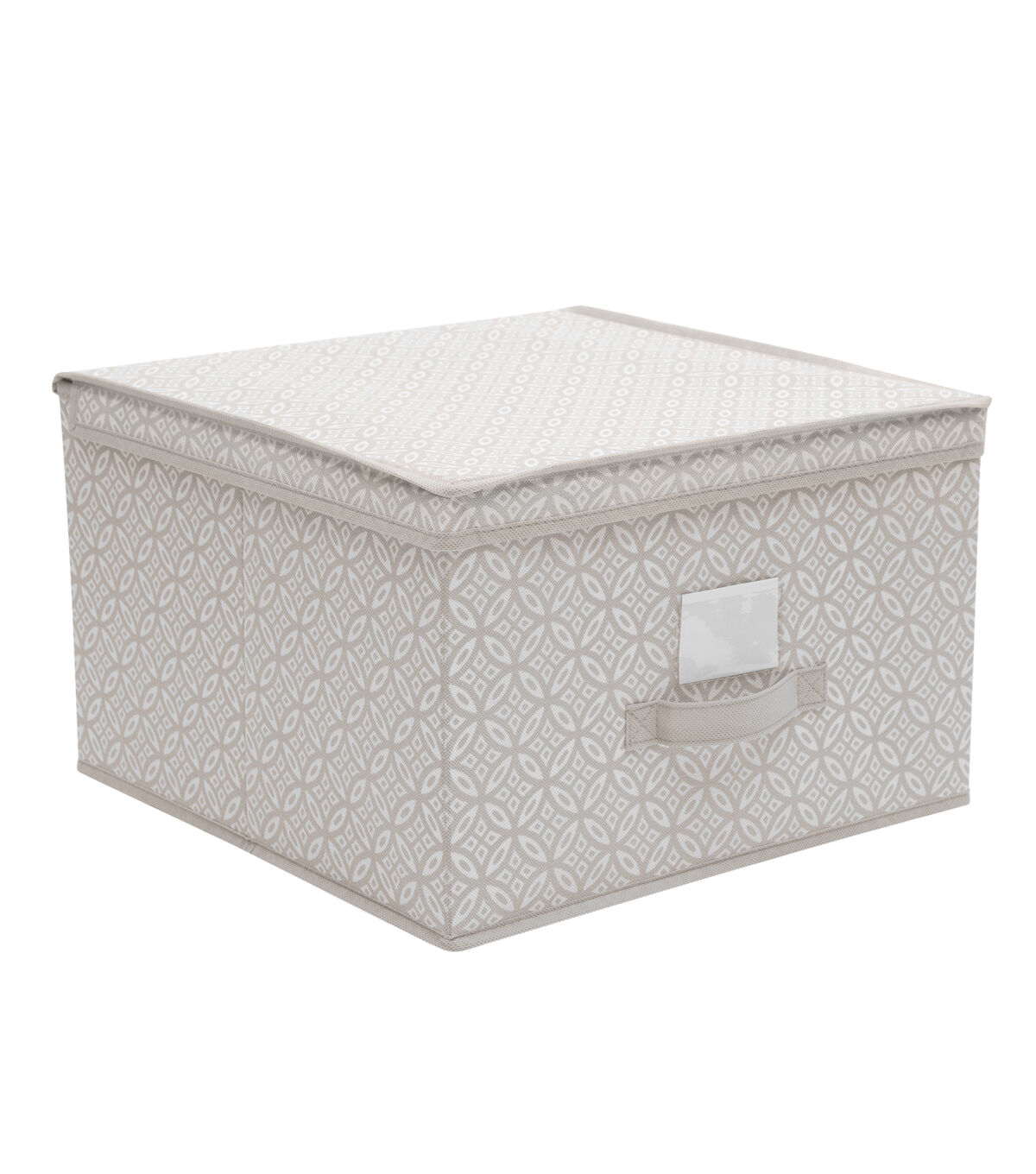 Simplify 16 x 10 Gray Boho Storage Box With Handle