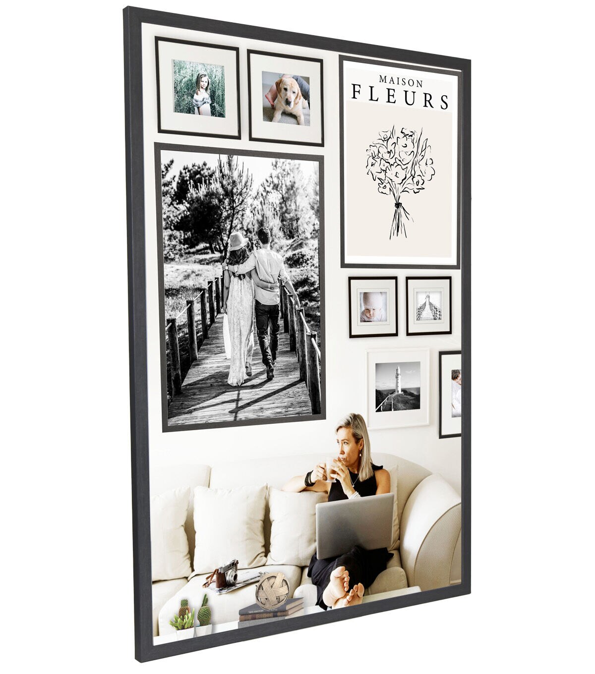 24 x 36 Black Thin Molding Poster Frame by Place & Time