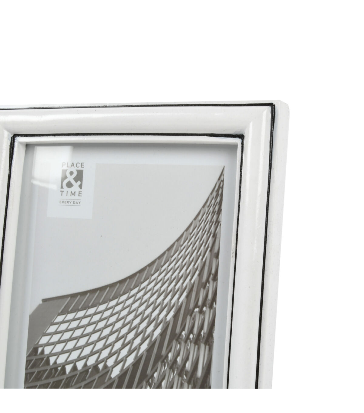 5 x 7 White Glazing Resin Tabletop Picture Frame by Place & Time