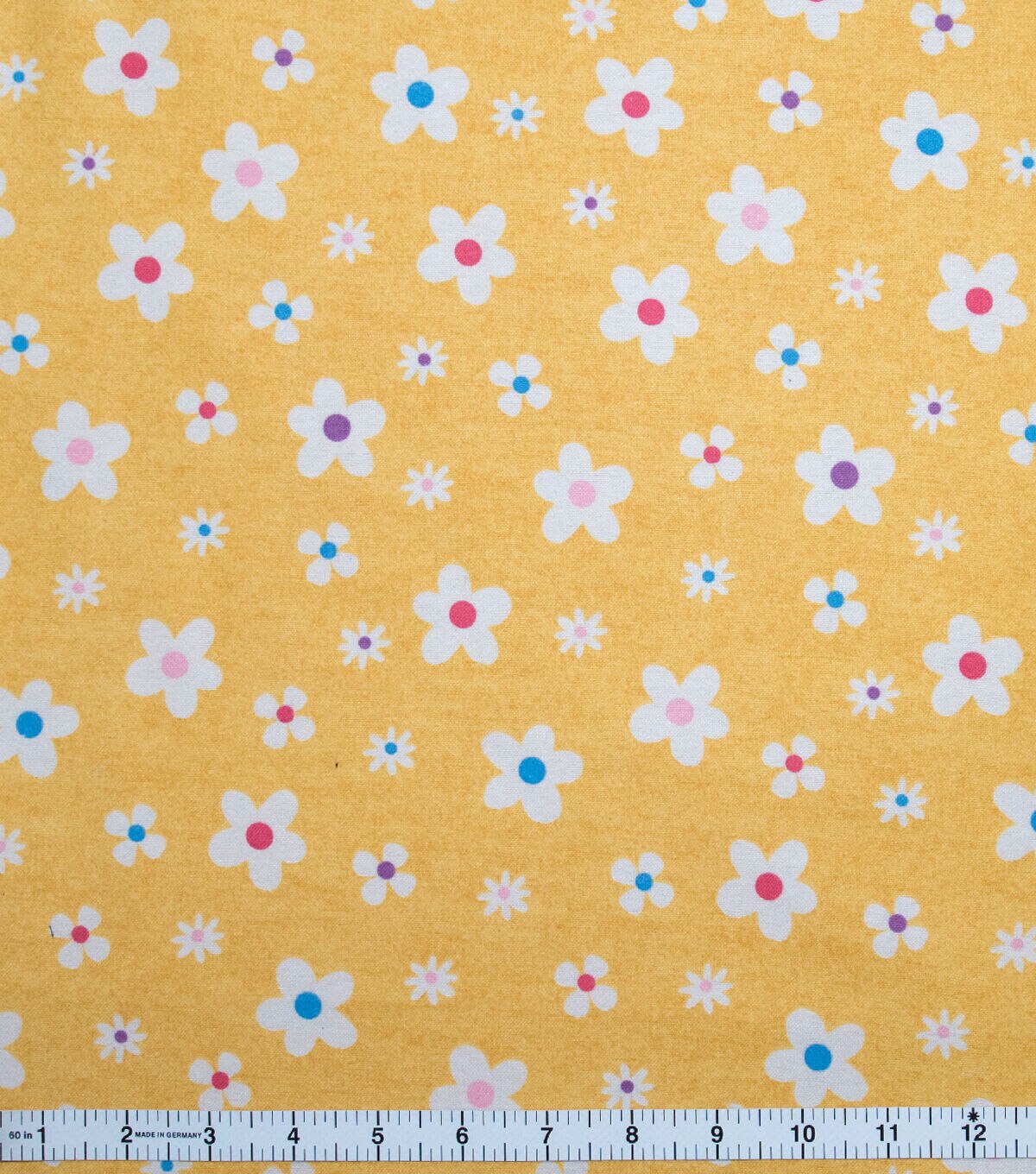 POP! Super Snuggle Floral On Yellow Fabric