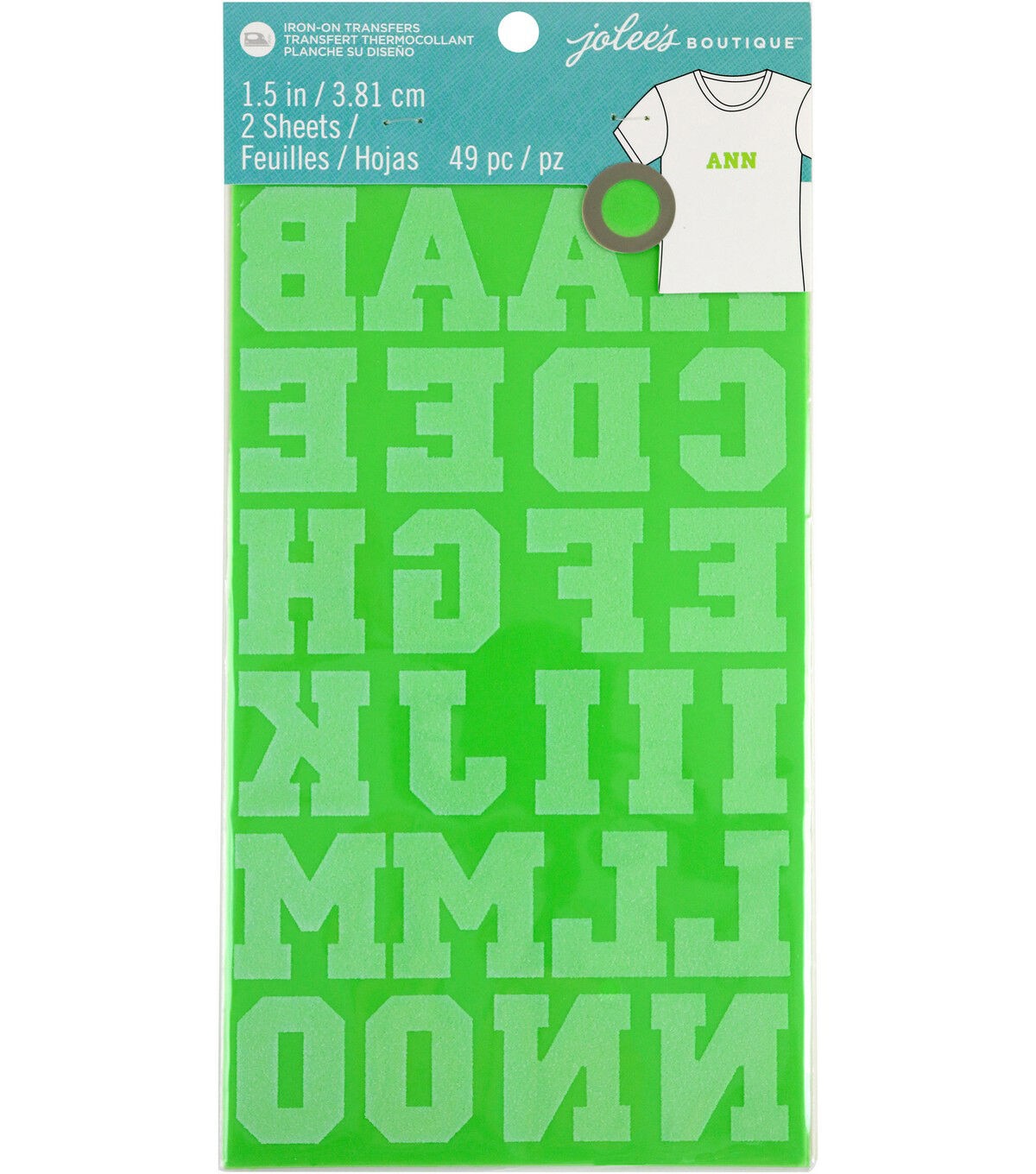 Jolee's Iron-On Letters 1.5'' Lime