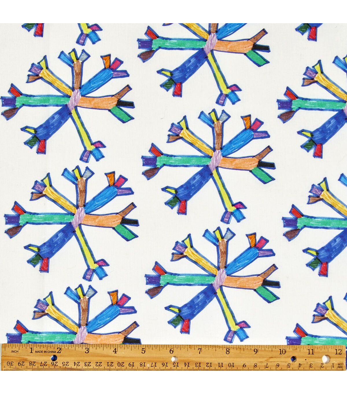St. Jude Snowflakes by Coraliz Cotton Fabric