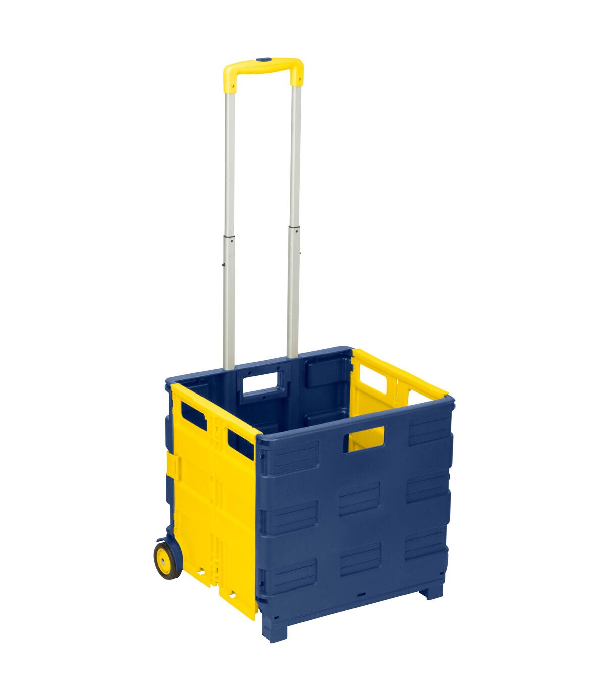 Honey Can Do 18 x 39 Blue & Yellow Folding Utility Cart With Handle