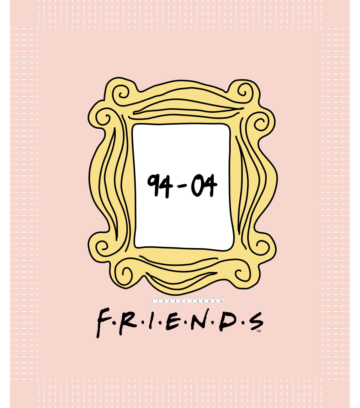 Friends Yellow Frame 72 No Sew Fleece Throw