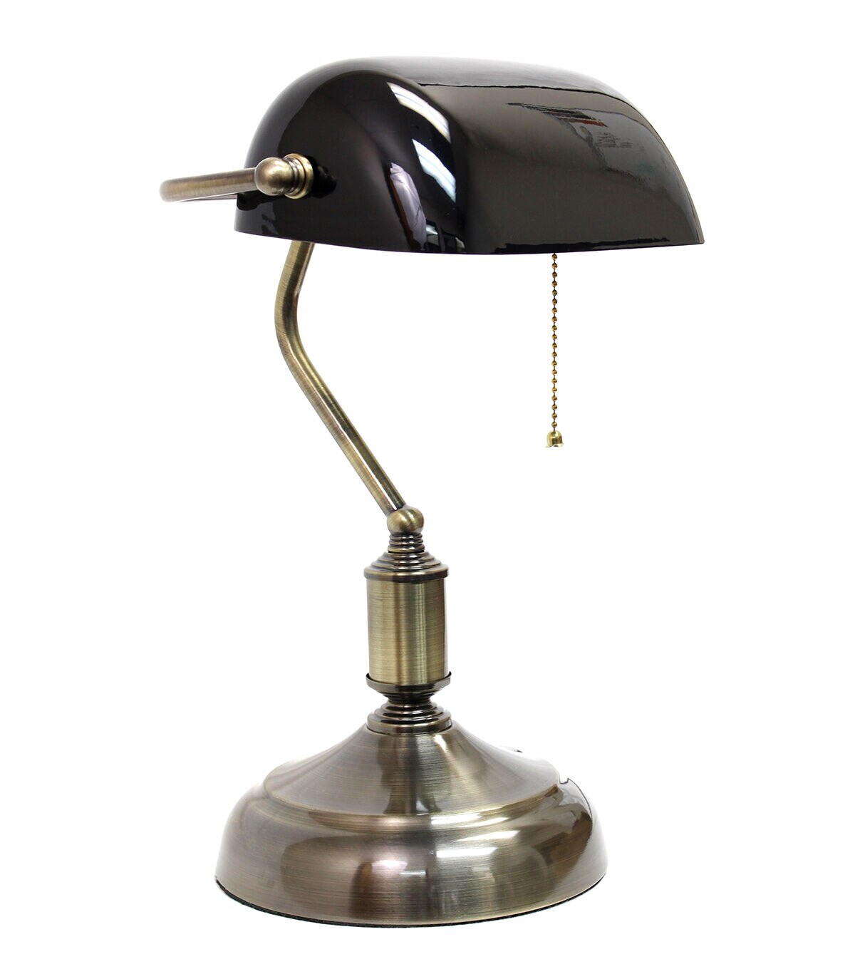 All The Rages Executive Banker's Desk Lamp with Glass Shade