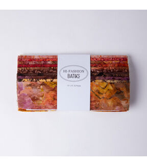 Hi Fashion 10 Fall Batik Cotton Fabric Square 42pc