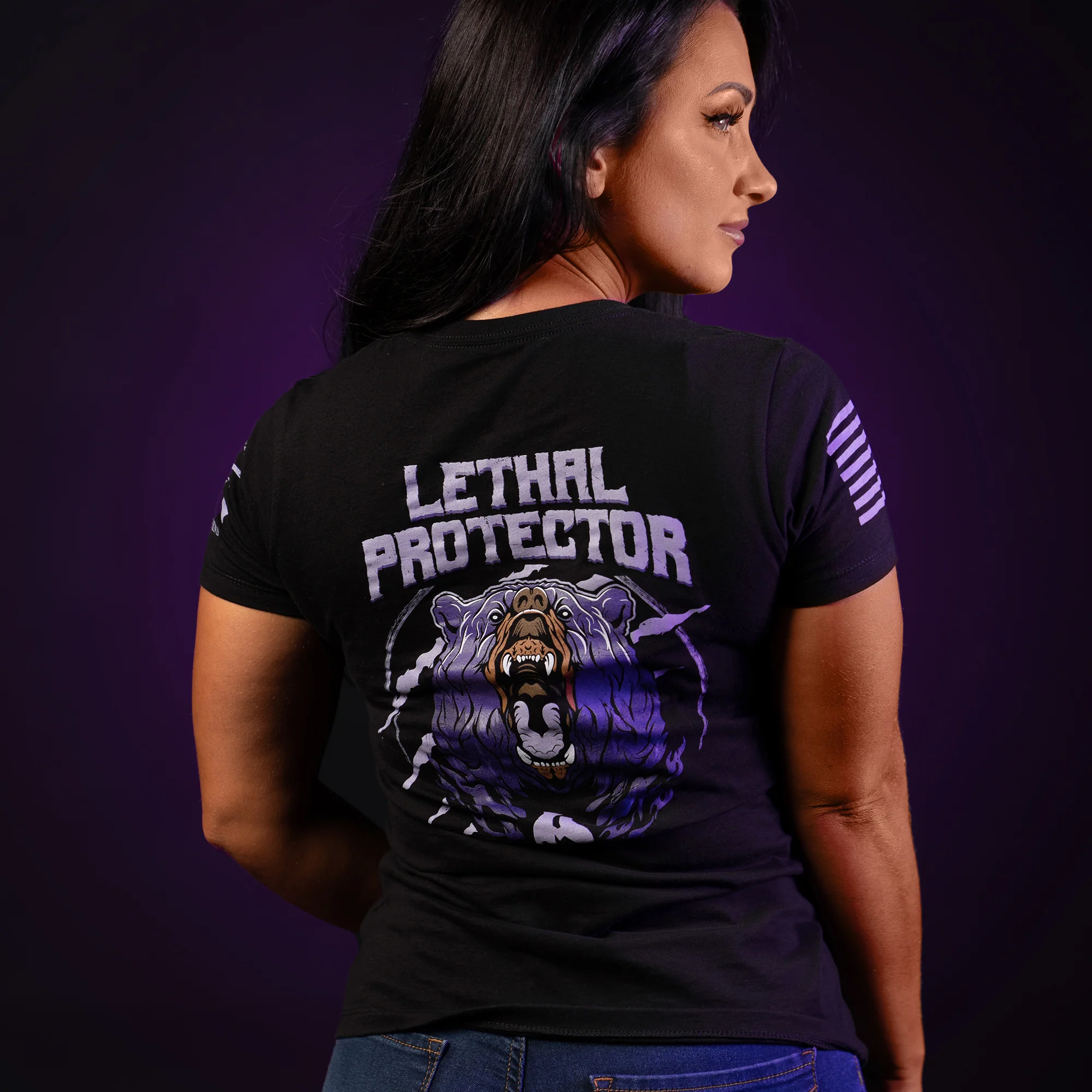 Women's Lethal Protector Slim Fit T-Shirt- Black