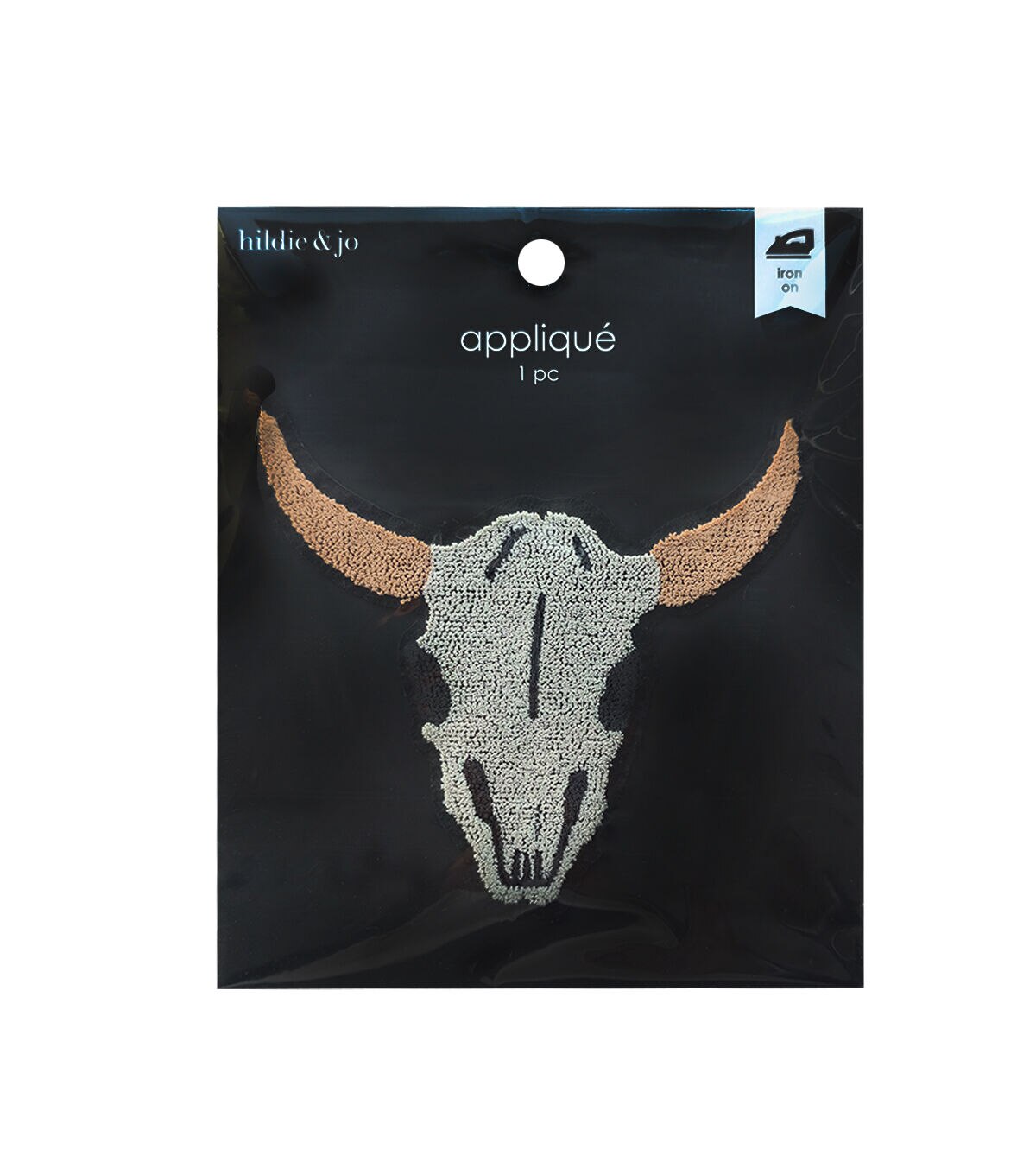 4 Cow Skull Iron On Applique by hildie & jo