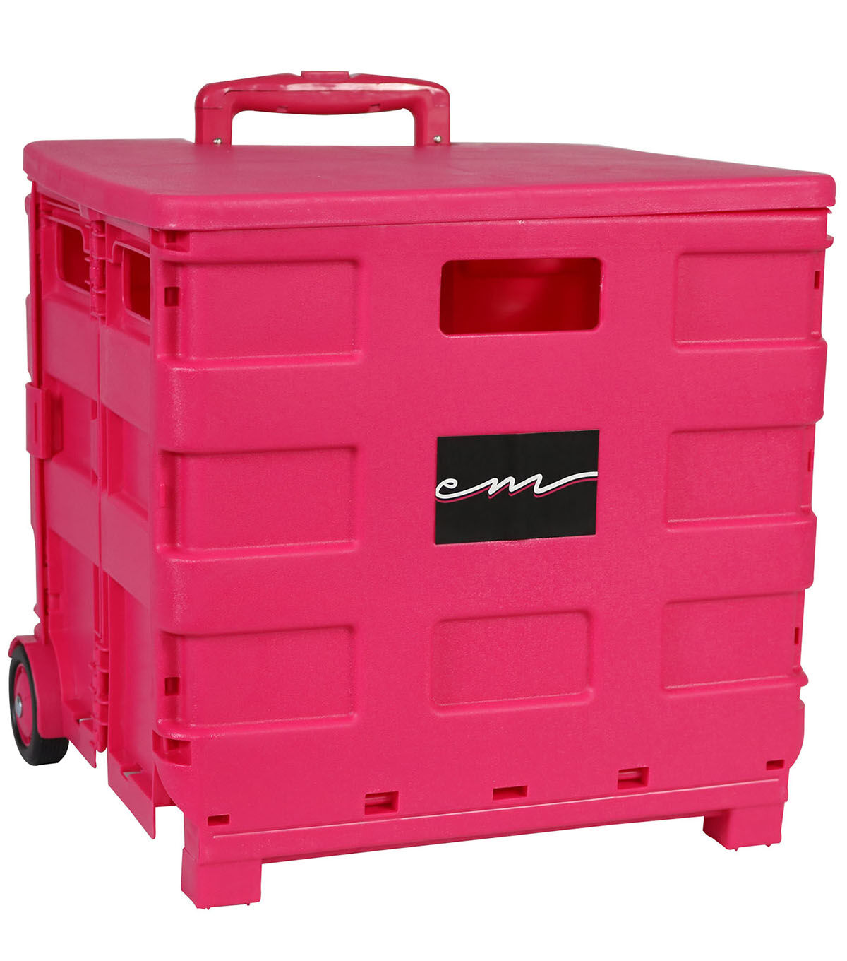 Everything Mary 16 Pink Plastic Collapsible Cart Organizer