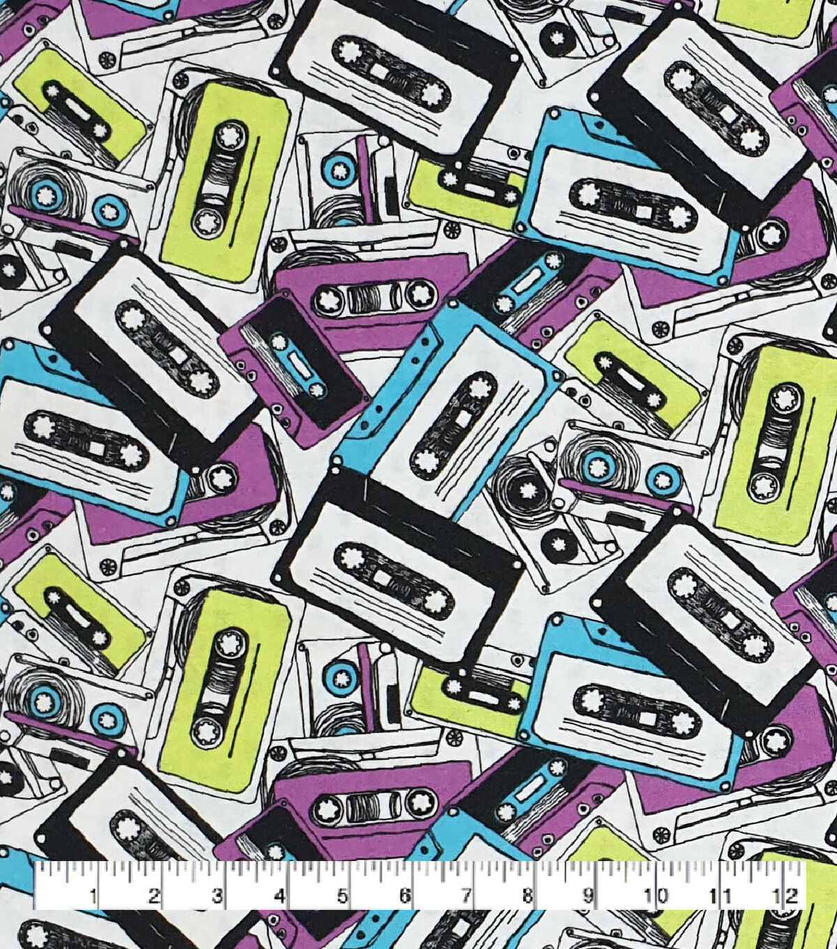 Cassettes Super Snuggle Flannel Fabric
