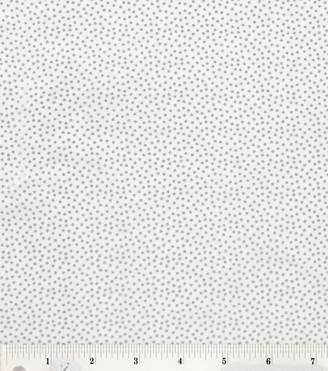 Dots on White Quilt Metallic Cotton Fabric by Keepsake Calico