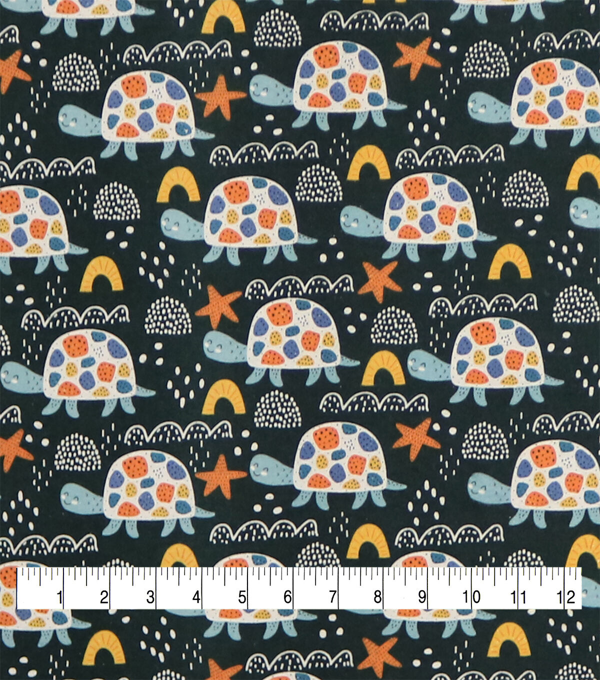 Bright Turtles Super Snuggle Flannel Fabric